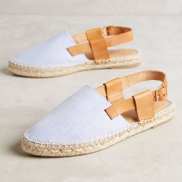 Anthropologie Shoes - Matt Bernson Toro Slingback Chambray Espradilles